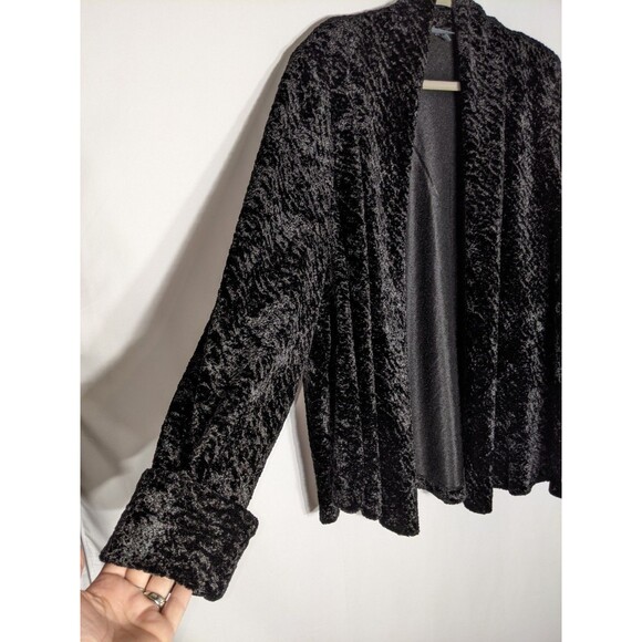 Vintage 50s Inspired Cape Jacket Women's Size 22 24 XXL Black Mobwife Goth Punk - Picture 4 of 10